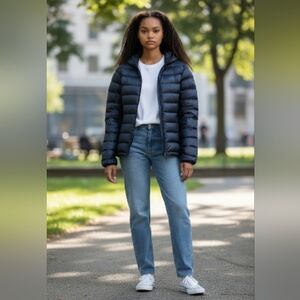 Aritzia TNA Botanie Super Light Packable Puffer Jacket In Black Size XS